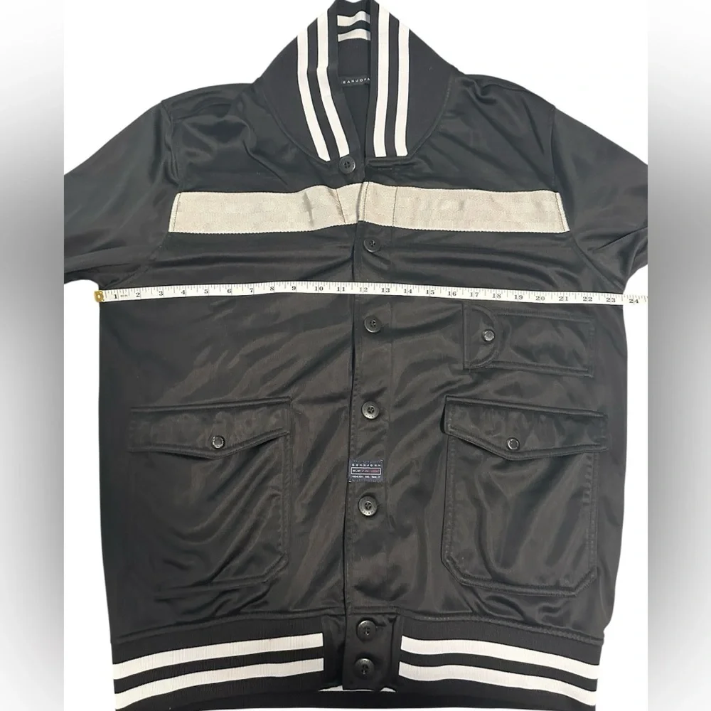 Sean John Vintage Y2K‎ Varsity Jacket Black & Grey sz XL